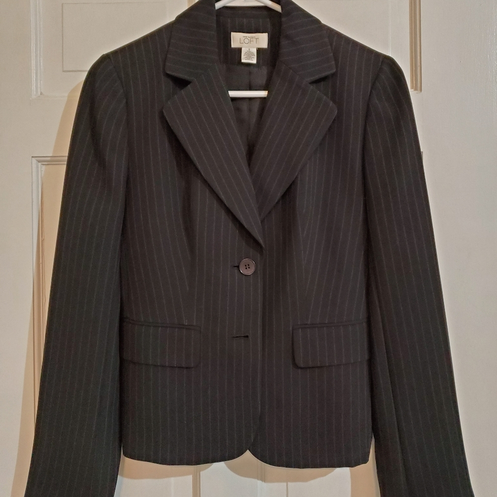 Grey stripe blazer